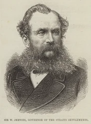 Sir W Jervois, Gouverneur van de Straits Settlements